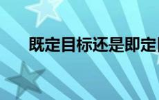 既定目标还是即定目标的区别（既定）