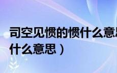 司空见惯的惯什么意思解释（司空见惯的惯是什么意思）