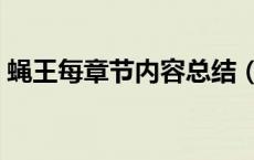 蝇王每章节内容总结（蝇王每章节内容概括）