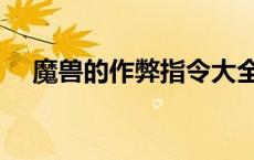 魔兽的作弊指令大全（魔兽作弊码大全）