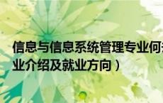 信息与信息系统管理专业何去何从（信息管理与信息系统专业介绍及就业方向）