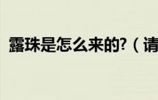 露珠是怎么来的?（请问露珠是怎么形成的）