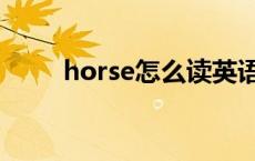 horse怎么读英语（horse怎么读）