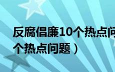 反腐倡廉10个热点问题读后感（反腐倡廉10个热点问题）