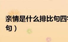亲情是什么排比句四字词语（亲情是什么排比句）