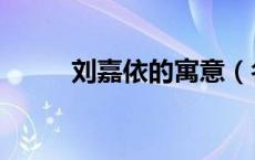 刘嘉依的寓意（名字解析刘佳依）