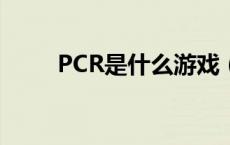 PCR是什么游戏（pcr是什么游戏）