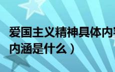 爱国主义精神具体内容（爱国主义精神的主要内涵是什么）