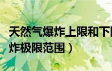 天然气爆炸上限和下限分别是多少（天然气爆炸极限范围）