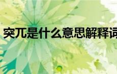 突兀是什么意思解释词语（突兀是什么意思）
