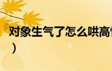 对象生气了怎么哄高情商（对象生气了怎么哄）