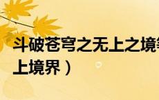 斗破苍穹之无上之境等级介绍（斗破苍穹之无上境界）