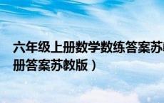 六年级上册数学数练答案苏教版（小学六年级上册数学练习册答案苏教版）