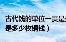 古代钱的单位一贯是多少钱（古代钱的单位贯是多少枚铜钱）