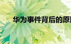 华为事件背后的原因（华为事件起因）
