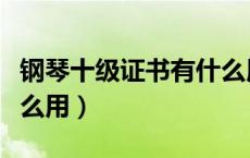 钢琴十级证书有什么用处（钢琴十级证书有什么用）