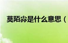 莫陌尛是什么意思（莫陌2微电影完整版）