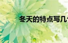 冬天的特点写几句（冬天的特点）
