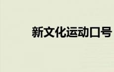 新文化运动口号（五四运动口号）