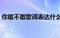 你敢不敢歌词表达什么意思（你敢不敢歌词）