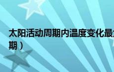 太阳活动周期内温度变化最大的大气层是什么（太阳活动周期）