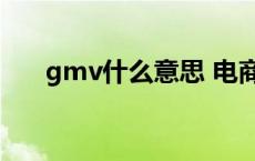gmv什么意思 电商（GMV什么意思）