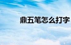 鼎五笔怎么打字（凸五笔怎么打）