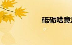 砥砺啥意思（砥砺）