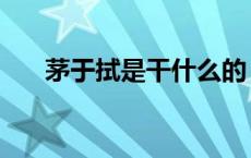 茅于拭是干什么的（茅于拭是什么人）