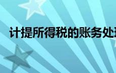计提所得税的账务处理分录（计提所得税）