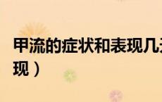 甲流的症状和表现几天能好（甲流的症状和表现）