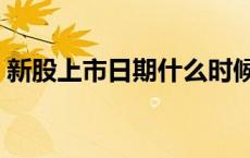 新股上市日期什么时候公布（新股上市日期）