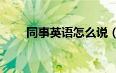 同事英语怎么说（同事英语怎么写）