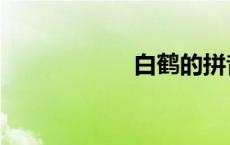 白鹤的拼音（白鹤）