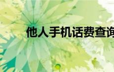 他人手机话费查询（手机话费查询）