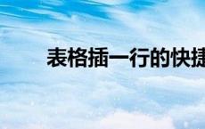 表格插一行的快捷键（表格插入行）
