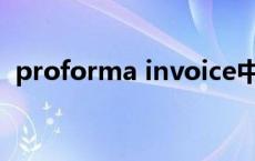 proforma invoice中文意思（proforma）