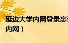 延边大学内网登录忘记密码怎么办（延边大学内网）