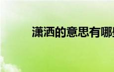 潇洒的意思有哪些（潇洒的意思）