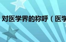 对医学界的称呼（医学大家与其对应的称号）