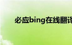必应bing在线翻译（bing翻译在线）