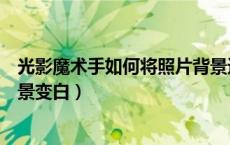 光影魔术手如何将照片背景透明（光影魔术手怎么把照片背景变白）