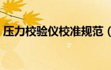 压力校验仪校准规范（压力校验仪品牌排行）