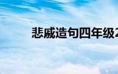 悲戚造句四年级20字（悲戚造句）