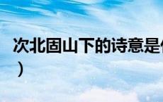 次北固山下的诗意是什么（次北固山下的诗意）