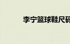 李宁篮球鞋尺码表（李宁篮球）