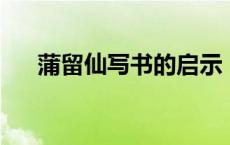 蒲留仙写书的启示（蒲留仙写书 翻译）