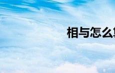 相与怎么算（相与）