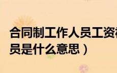 合同制工作人员工资福利待遇（合同制工作人员是什么意思）