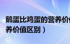 鹅蛋比鸡蛋的营养价值高吗（鹅蛋与鸡蛋的营养价值区别）